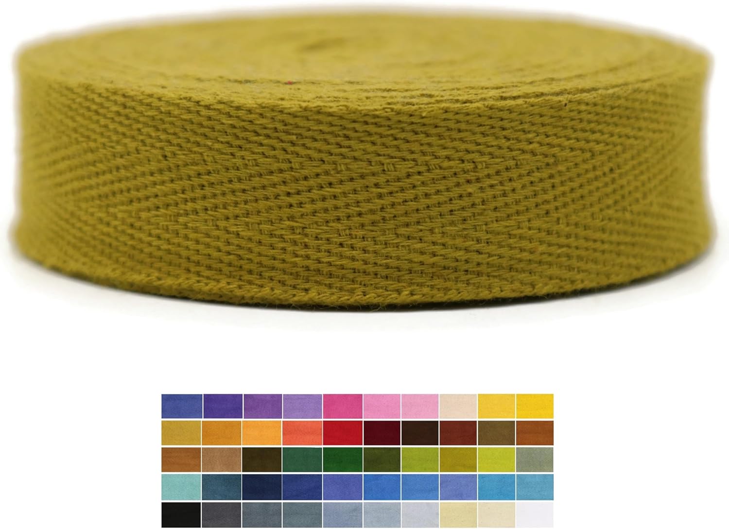 1" & 1.18" & 1.5'' & 2" Cotton Twill Tape - 10 Yards - 50+ Colors -%100 Natural Cotton 1 Inch 1.5 Inch 2 Inch Herringbone Bias Binding Cotton Tape Trim for Sewing Wrapping Craft DIY 10302 (SageGreen)…