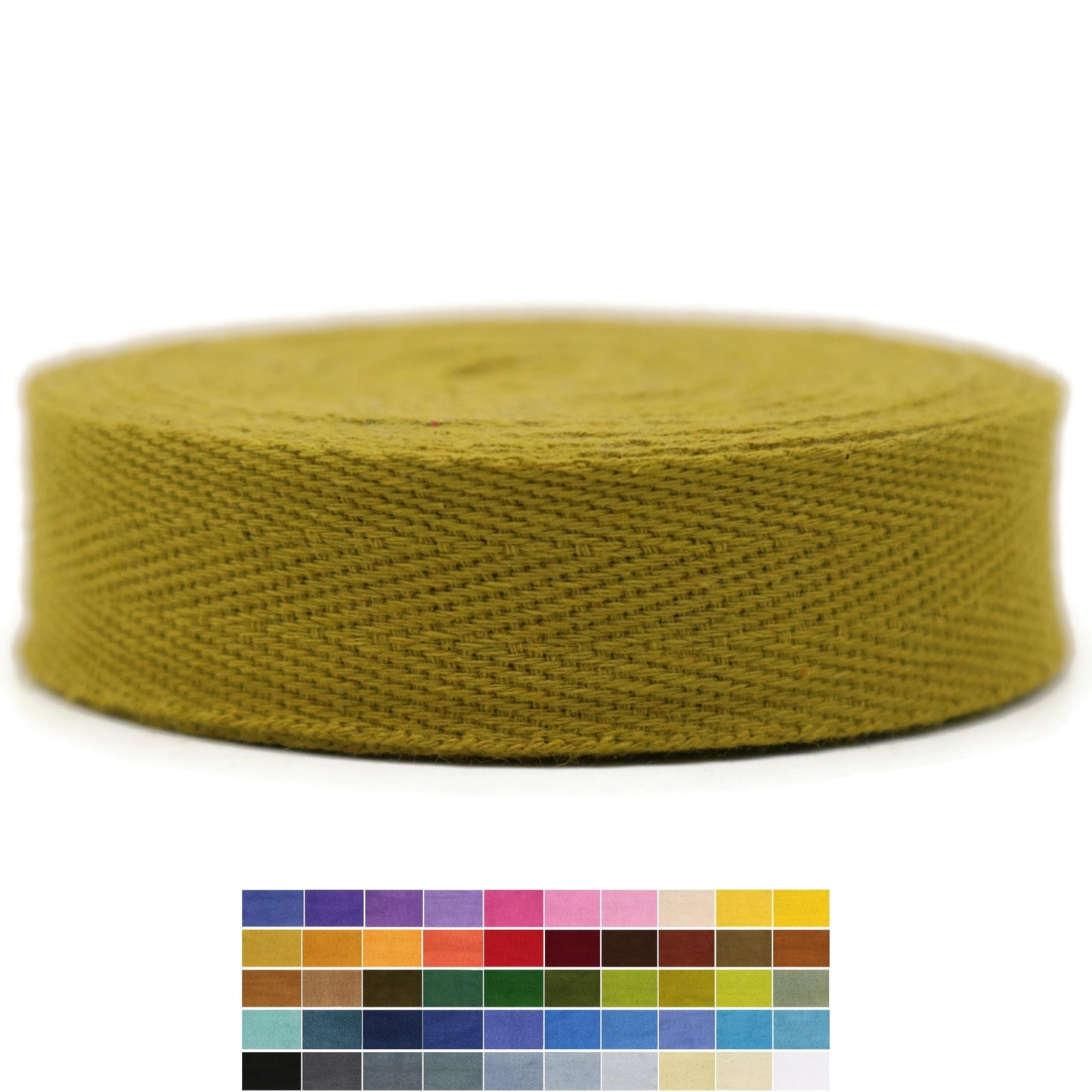 1" & 1.18" & 1.5'' & 2" Cotton Twill Tape 10 Yards 50+ Colors%100 Natural Cotton 1 Inch 1.5 Inch 2 Inch Herringbone Bias Binding Tape Trim for Sewing Wrapping Craft DIY 10112 (McrYellow)…