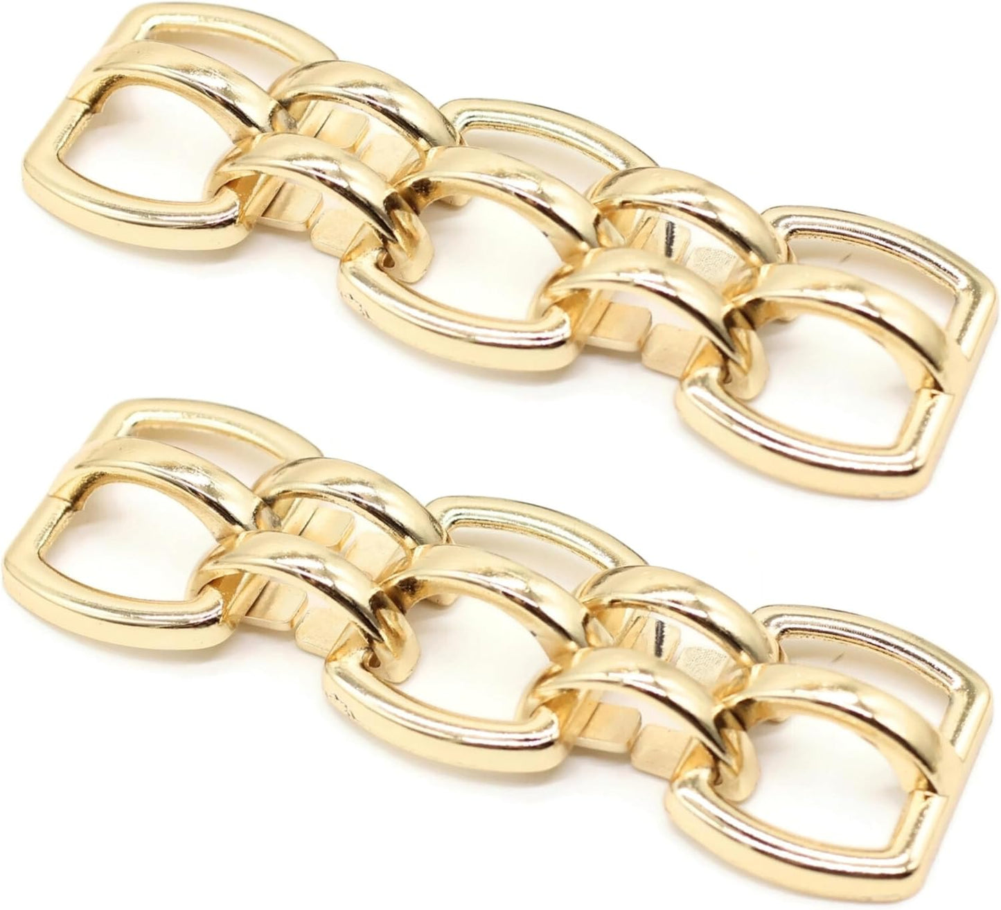 Shoe Buckle - 3.3 Inch (85mm) - 2 Pcs - Gold Metal Shoe Buckle Shoelace Clips Metal Hinged Equestrian Buckles For Craft & Sewing Project BG0102