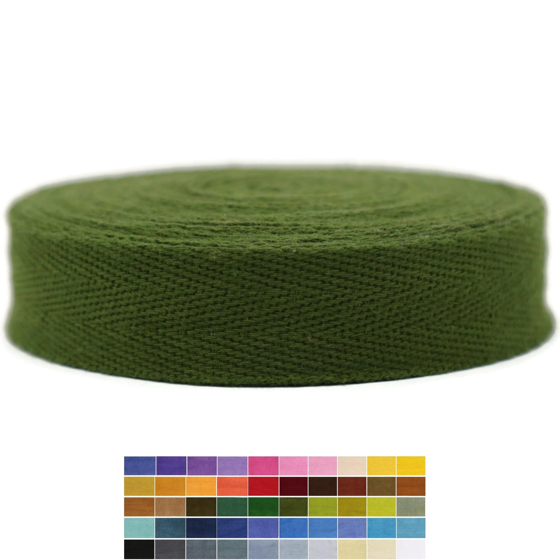 Cotton Twill Tape 1" & 1.5'' & 2" - 10 Yards - 50+ Colors -%100 Natural Cotton 1 Inch 1.5 Inch 2 Inch Herringbone Bias Binding Cotton Twill Tape Trim for Sewing Wrapping Craft DIY Black 10512
