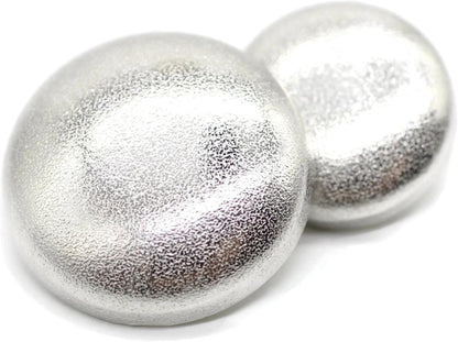 Silver Metal Shank Buttons - 12 Pcs - 2 Size Options - Luxury Flat Round Wave Metal Shank Buttons for Men Women Blazer Coat Uniform Shirt Suit and Jacket Sewing Craft DIY N10002