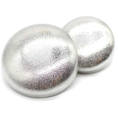 Silver Metal Shank Buttons - 12 Pcs - 2 Size Options - Luxury Flat Round Wave Metal Shank Buttons for Men Women Blazer Coat Uniform Shirt Suit and Jacket Sewing Craft DIY N10002