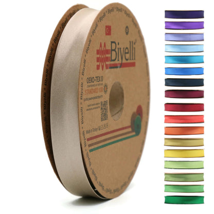 Fold Satin Bias Tape - 99+ Colors - 3/4 Inches Wide - 27 Yards - Fold Satin Binding Bias Ribbon Fabric Piping Bias Binding Tape for Sewing Clothing DIY (21. Night Blue) BYS21