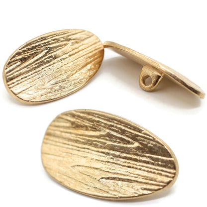 Gold Metal Shank Buttons - 12 Pcs - 3 Size Options - Wooden Look Metal Shank Buttons for Men Women Blazer Coat Uniform Shirt Suit and Jacket Sewing Craft DIY N2903