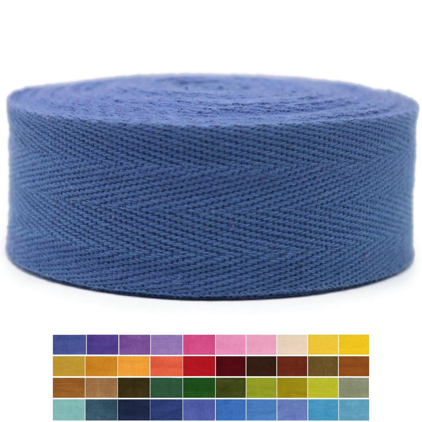 Cotton Twill Tape 2" & 1.5" & 1" - 10 Yards - 50+ Colors -%100 Natural Cotton 1 Inch 1.5 Inch 2 Inch Herringbone Bias Binding Cotton Tape Trim for Sewing Wrapping Craft DIY Black 10515