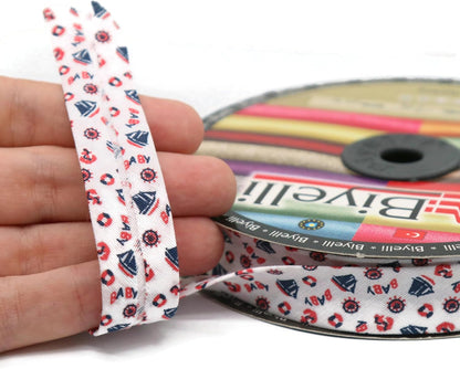 Cotton Fold Bias Binding Tape - 3/4 Inches (20mm) Wide - 27 Yards - Blue Ships Single Fold Cotton Fold Bias Binding Tape for Sewing Clothing DIY A5