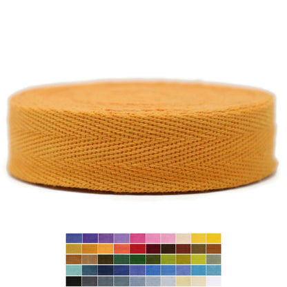 Cotton Twill Tape 2" & 1.5" & 1" - 10 Yards - 50+ Colors -%100 Natural Cotton 1 Inch 1.5 Inch 2 Inch Herringbone Bias Binding Cotton Tape Trim for Sewing Wrapping Craft DIY (Coffee) 10505
