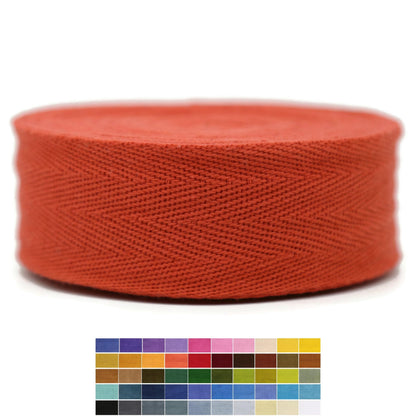1" & 1.18" & 1.5'' & 2" Cotton Twill Tape - 10 Yards - 50+ Colors -%100 Cotton 1 Inch 1.5 Inch 2 Inch Herringbone Bias Binding Cotton Tape Trim for Sewing Wrapping Craft DIY 10452 (Ginger Spice)…