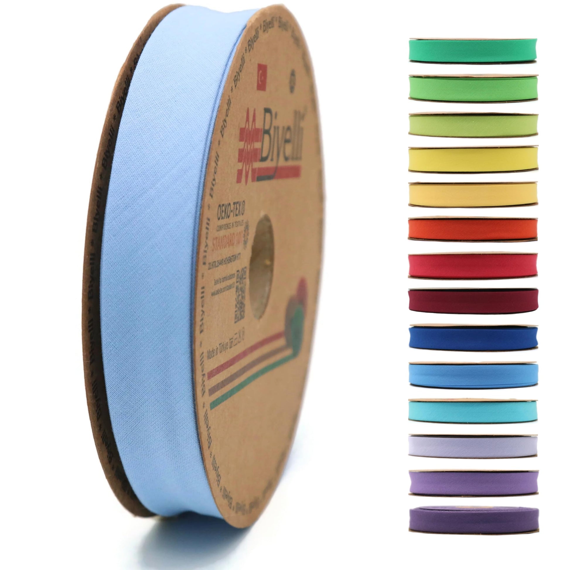 Cotton Fold Bias Tape - 3/4 Inches (20mm) Wide - 27 Yards - 65+ Colors - Single Fold Cotton Fold Bias Binding Tape for Sewing Clothing DIY (23. Steel Gray) D23