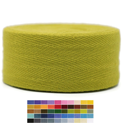 1" & 1.18" & 1.5' & 2" Cotton Herringbone Bias Binding Tape - 10 Yards - Maldives Green - 100% Natural Cotton - Craft & Sewing