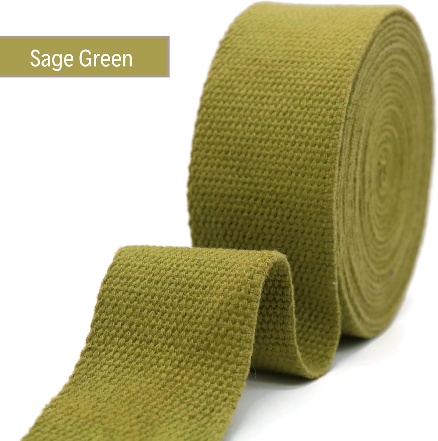 Cotton Webbing 2" & 1.5'' & 1" - 5 Yards - 50+ Colors -%100 Natural Cotton - Turkish Woven - Heavy Duty 1 Inch 1.5 Inch 2 Inch Canvas Webbing for Sewing Straps Bags Climbing Indoors Craft DIY 11305…