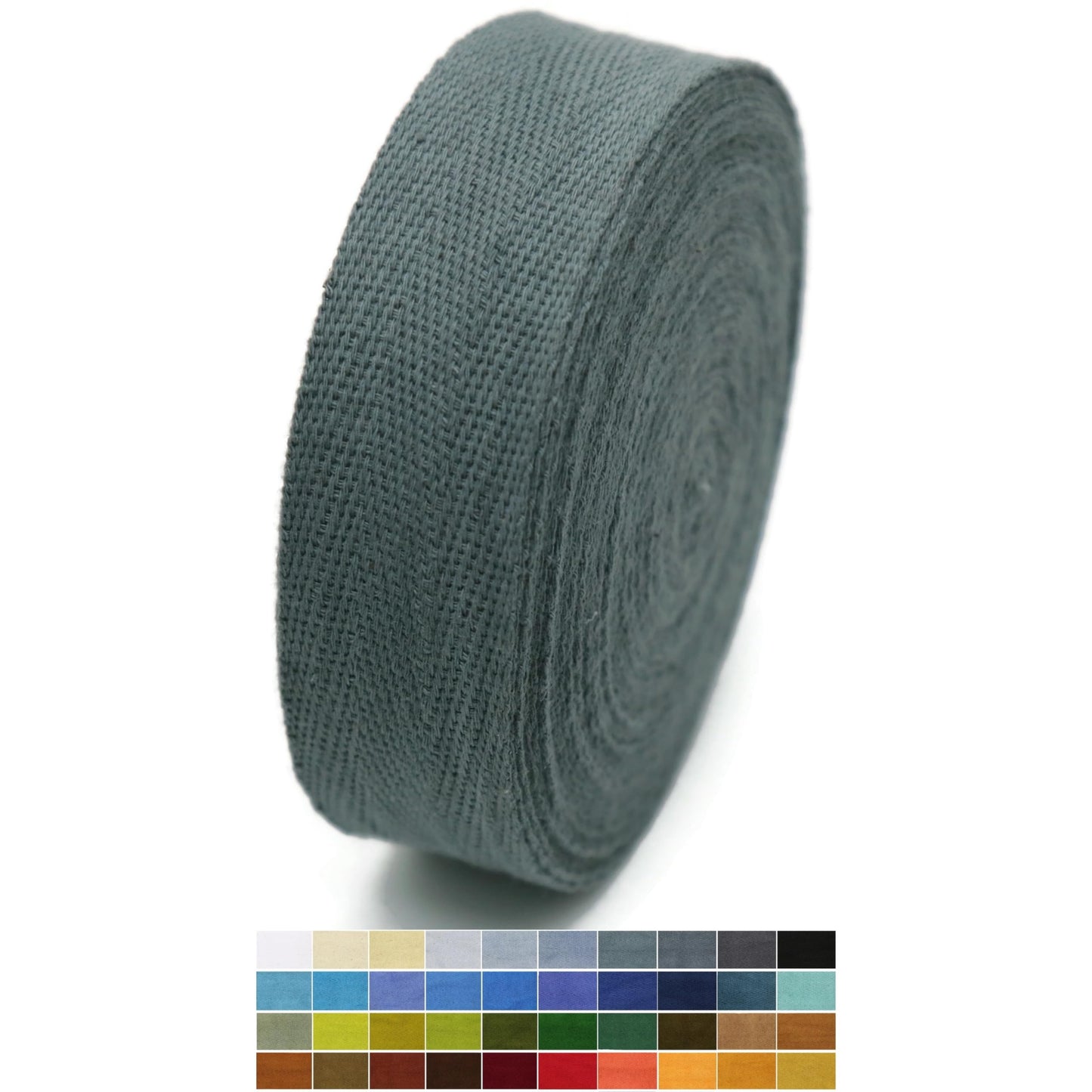 Cotton Twill Tape 2" & 1.5" & 1" - 10 Yards - 50+ Colors -%100 Natural Cotton 1 Inch 1.5 Inch 2 Inch Herringbone Bias Binding Cotton Tape Trim for Sewing Wrapping Craft DIY Navy Blue 10425