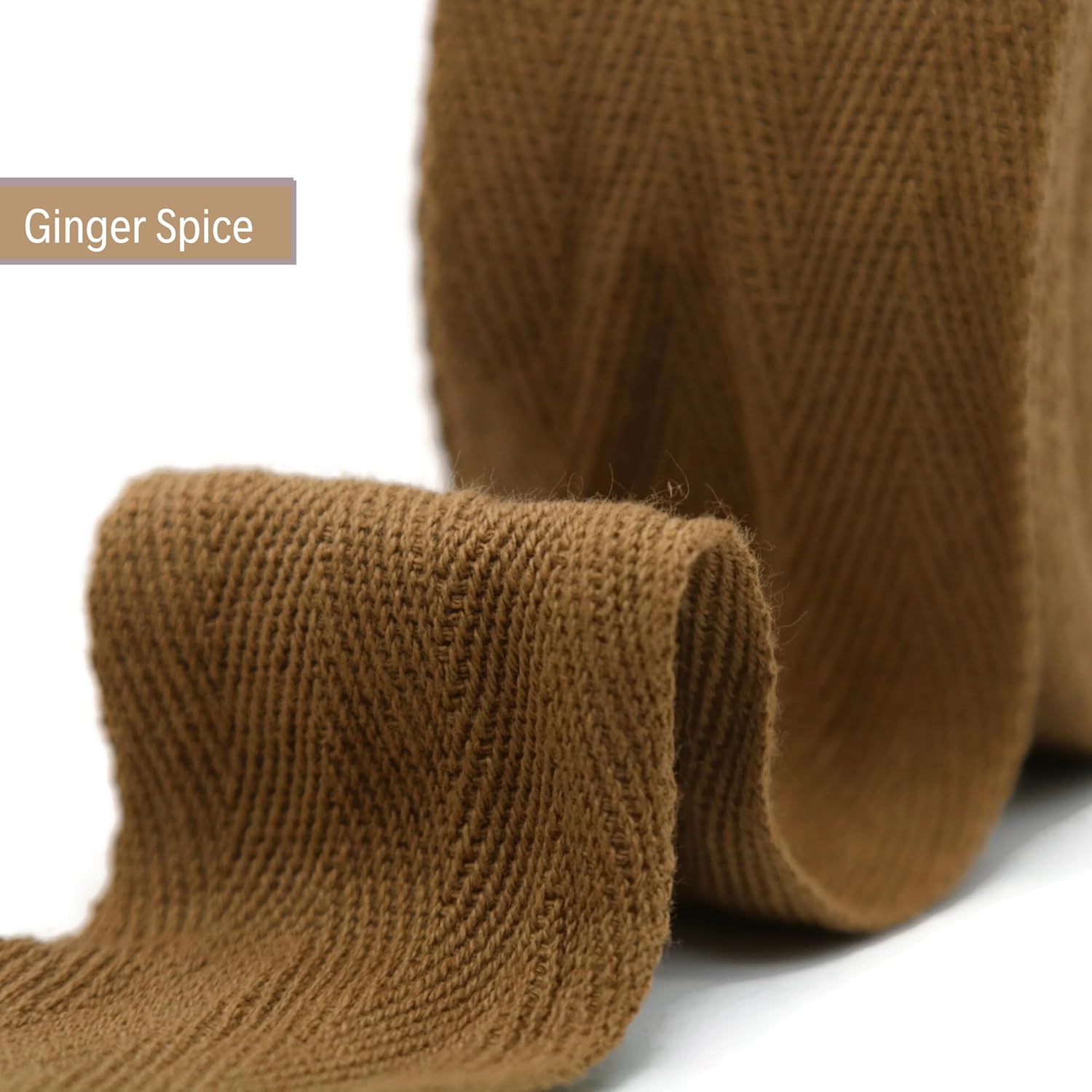 2" & 1.5" & 1.18'' & 1" Cotton Twill Tape - 10 Yards - 50+ Colors -%100 Cotton 1 Inch 1.5 Inch 2 Inch Herringbone Bias Binding Cotton Tape Trim for Sewing Wrapping Craft DIY 10455 (Ginger Spice)…