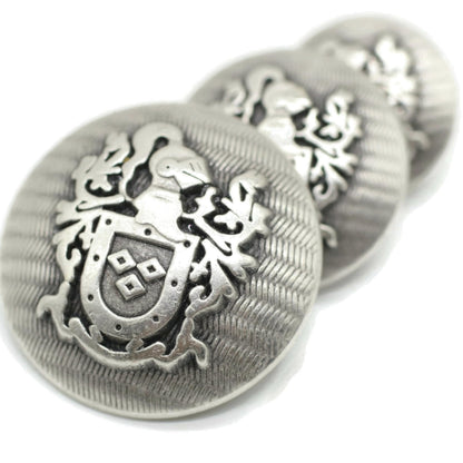 Bronze Metal Shank Buttons - 12 Pcs - 3 Size Options - The Knight of Kingdom Round Metal Shank Buttons for Men Women Blazer Coat Uniform Shirt Suit and Jacket Sewing Craft DIY N17603