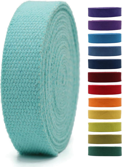 Cotton Webbing 2" &amp; 1.5'' &amp; 1" - 5 Yards - 50+ Colors -100% Natural Cotton - Turkish Woven - Heavy 1 Inch 1.5 Inch 2 Inch Canvas Webbing for Sewing Straps Bags Climbing Indoors Craft DIY 11365…