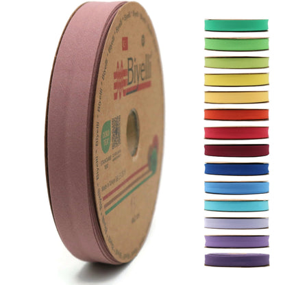 Cotton Fold Bias Tape - 3/4 Inches (20mm) Wide - 27 Yards - 65+ Colors - Single Fold Cotton Fold Bias Binding Tape for Sewing Clothing DIY (32. Mauve) D32
