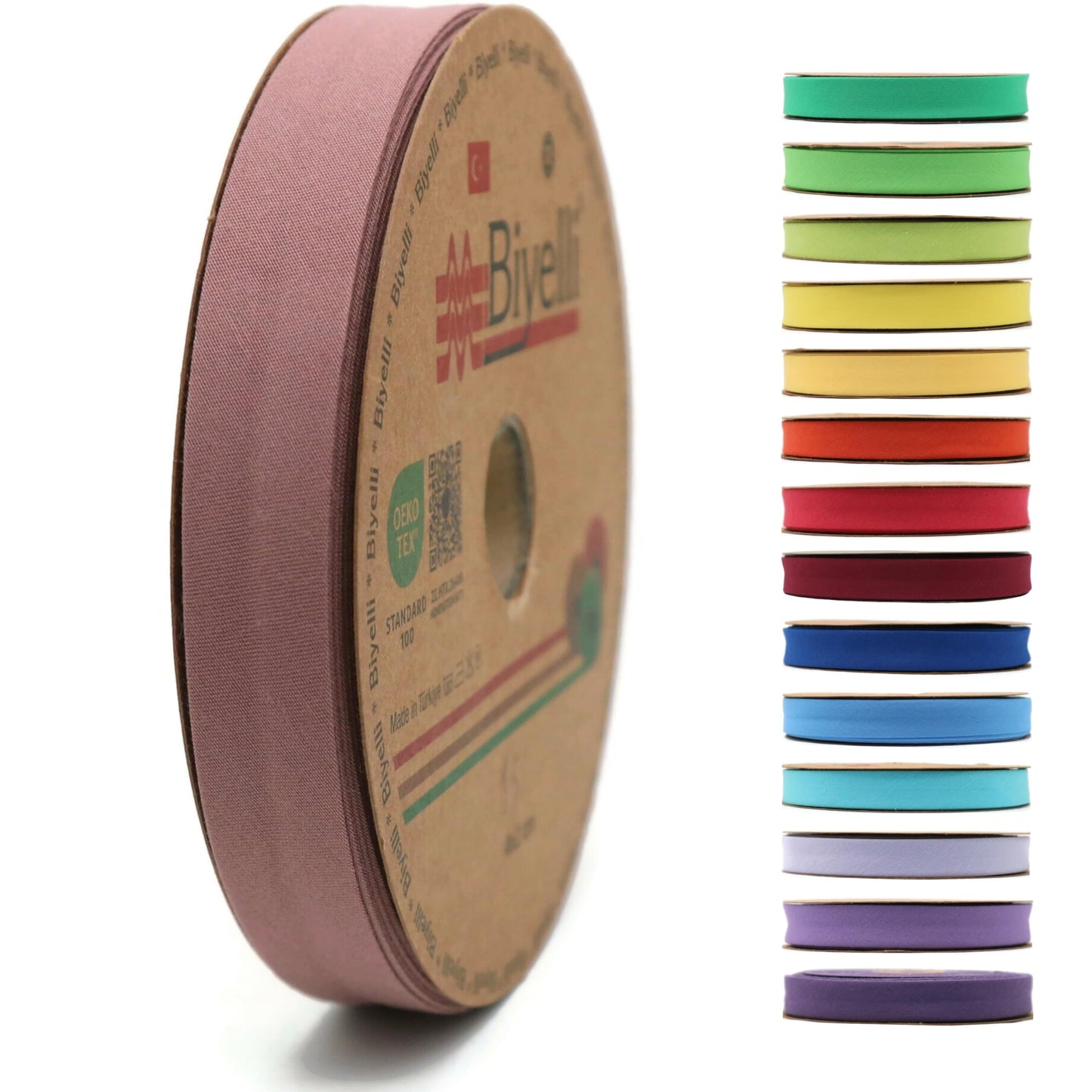 Cotton Fold Bias Tape - 3/4 Inches (20mm) Wide - 27 Yards - 65+ Colors - Single Fold Cotton Fold Bias Binding Tape for Sewing Clothing DIY (62. Hot Pink) D62