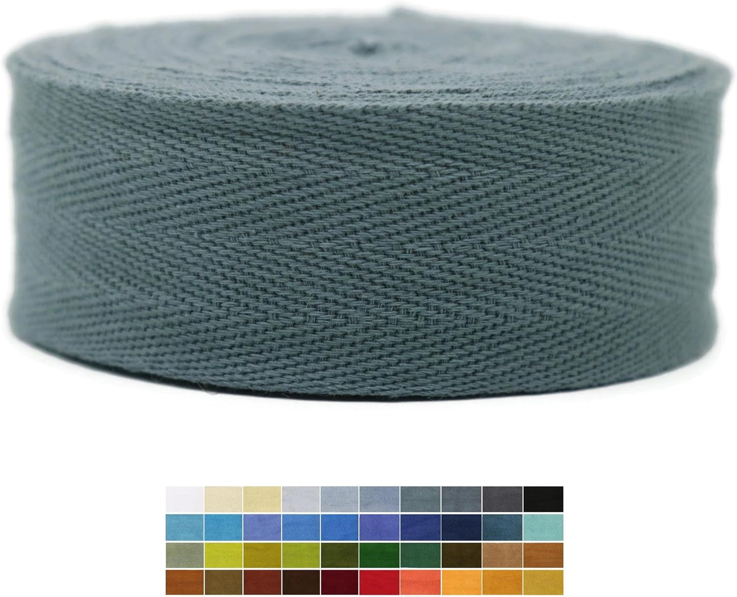 2" & 1.5" & 1.18'' & 1" Cotton Twill Tape - 10 Yards - 50+ Colors -%100 Natural Cotton 1 Inch 1.5 Inch 2 Inch Herringbone Bias Binding Cotton Tape Trim for Sewing Wrapping Craft DIY 10554 (LavaGray)…
