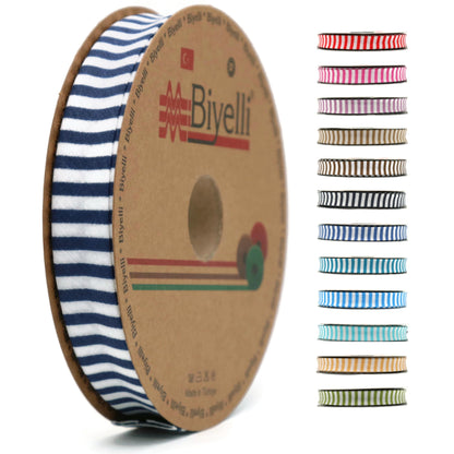 Cotton Fold Bias Binding Tape - 3/4 Inches (20mm) Wide - 27 Yards - Plaid Single Fold Cotton Fold Bias Binding Tape for Sewing Clothing DIY Blue F1