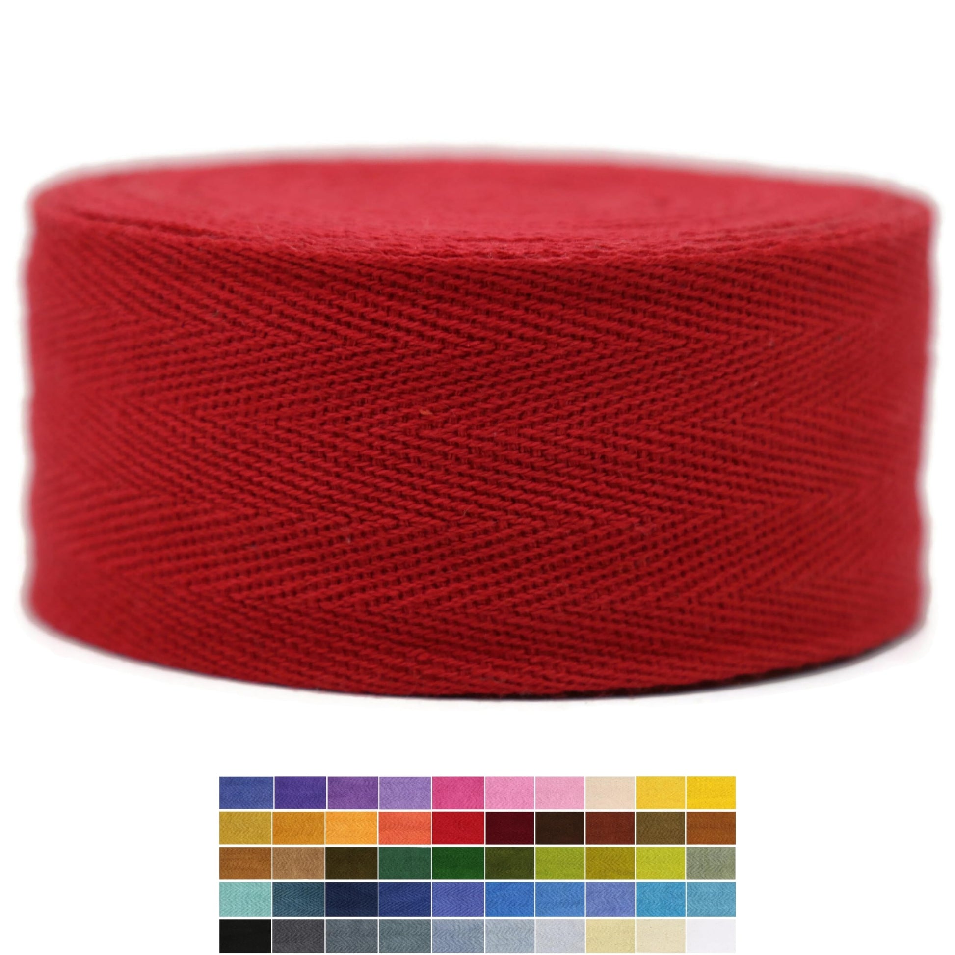 Cotton Twill Tape 1" & 1.5'' & 2" - 10 Yards - 50+ Colors -%100 Natural Cotton 1 Inch 1.5 Inch 2 Inch Herringbone Bias Binding Cotton Twill Tape Trim for Sewing Wrapping Craft DIY Black 10512