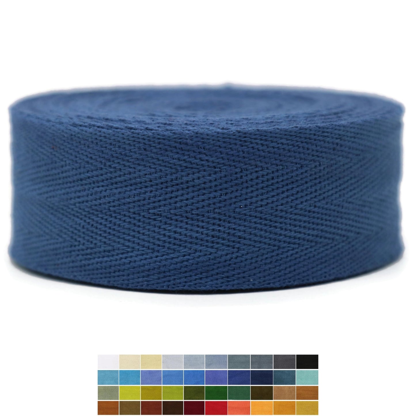 1'', 1.18'', 1.5'' & 2'' Cotton Twill Herringbone Tape - 10 Yards - 50+ Colors - 100% Natural Bias Binding Trim for Sewing, Wrapping, Craft, DIY 10202 (Flamingo)
