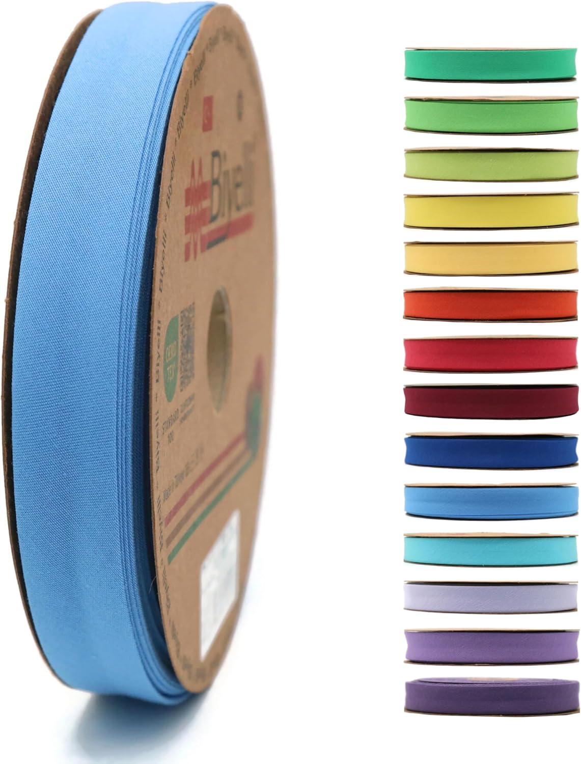 Cotton Fold Bias Tape - 3/4 Inches (20mm) Wide - 27 Yards - 65+ Colors - Single Fold Cotton Fold Bias Binding Tape for Sewing Clothing DIY (60. Admiral Blue) D60
