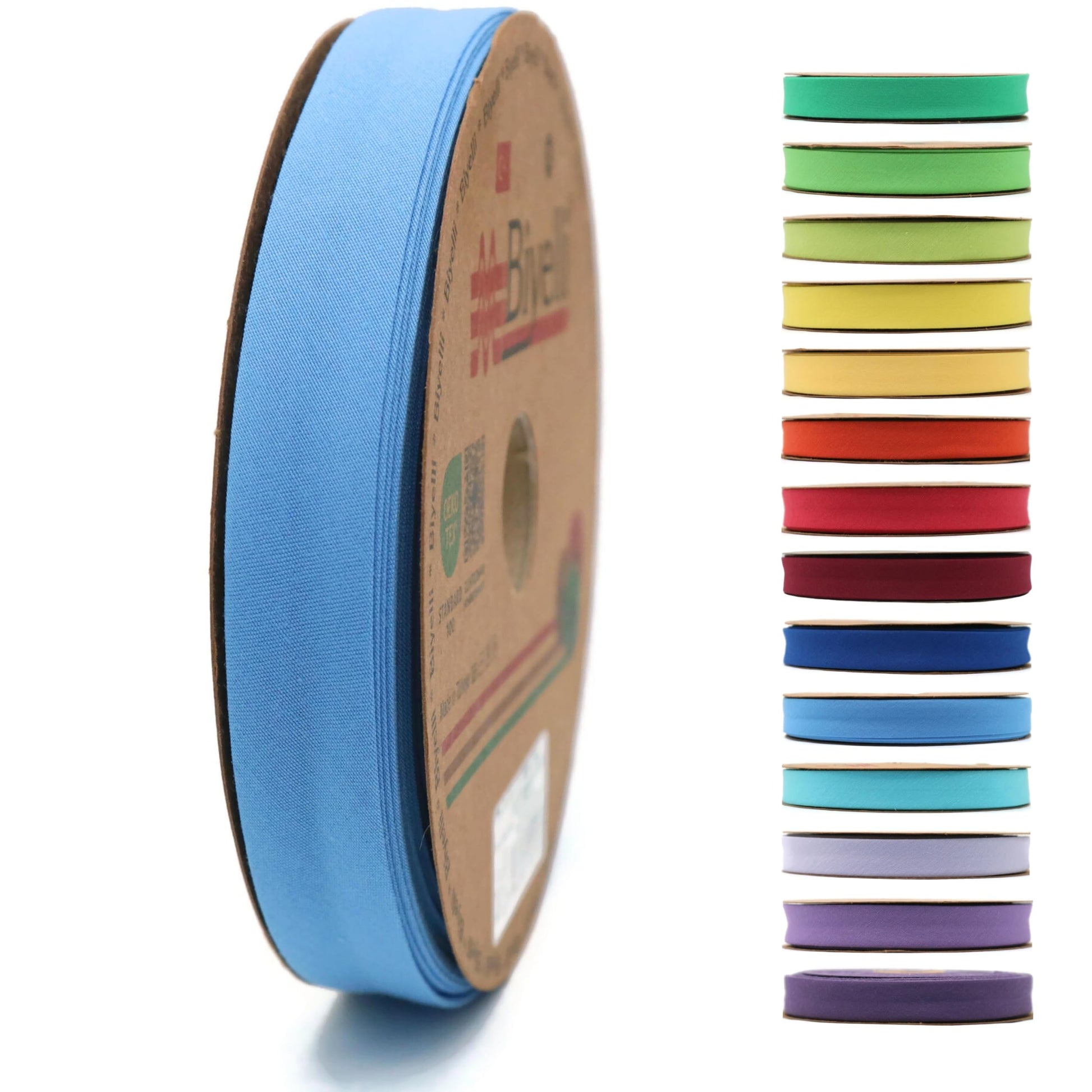 Cotton Fold Bias Tape - 3/4 Inches (20mm) Wide - 27 Yards - 65+ Colors - Single Fold Cotton Fold Bias Binding Tape for Sewing Clothing DIY (43. Night Blue) D43