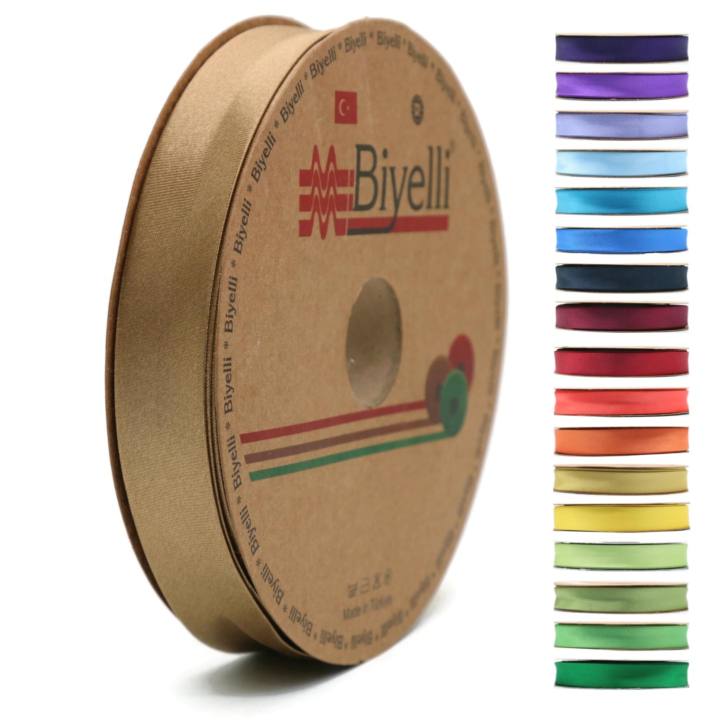 Fold Satin Bias Tape - 99+ Colors - 3/4 Inches Wide - 27 Yards - Fold Satin Binding Bias Ribbon Fabric Piping Bias Binding Tape for Sewing Clothing DIY BYS78