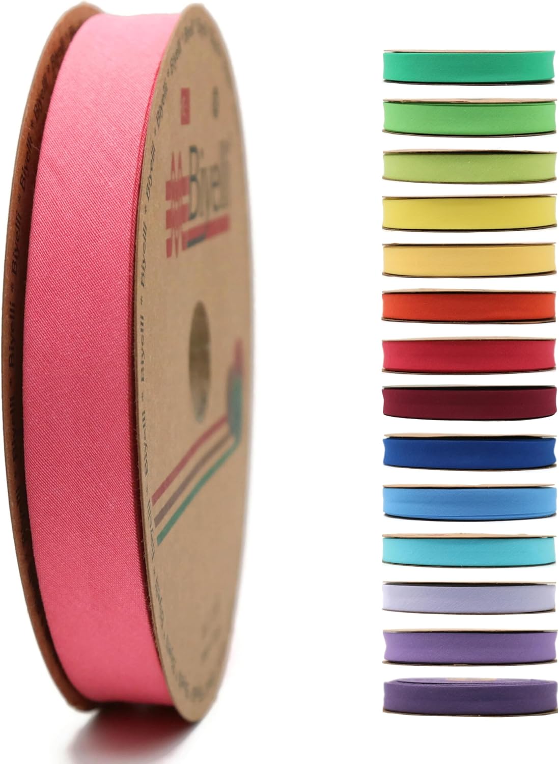 Cotton Fold Bias Tape - 3/4 Inches (20mm) Wide - 27 Yards - 65+ Colors - Single Fold Cotton Fold Bias Binding Tape for Sewing Clothing DIY (50. Flamingo) D50