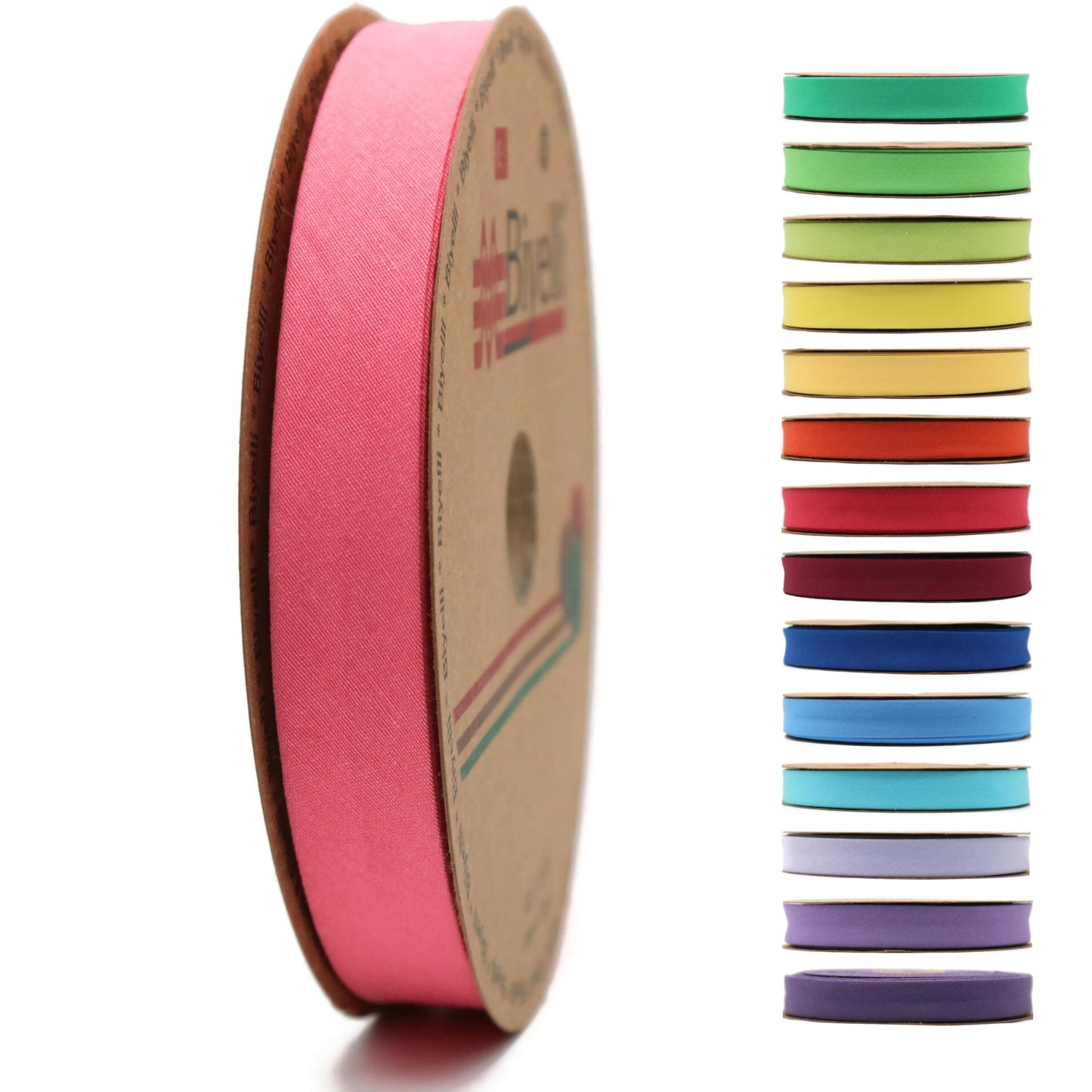 Cotton Fold Bias Tape - 3/4 Inches (20mm) Wide - 27 Yards - 65+ Colors - Single Fold Cotton Fold Bias Binding Tape for Sewing Clothing DIY (44. Blush Pink) D44
