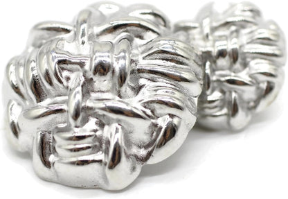 Wrinkle Silver Metal Shank Buttons - 12 Pcs - 2 Size Options - Luxury Wrinkle Round Wave Metal Shank Buttons for Men Women Blazer Coat Uniform Shirt Suit and Jacket Sewing Craft DIY B4242…