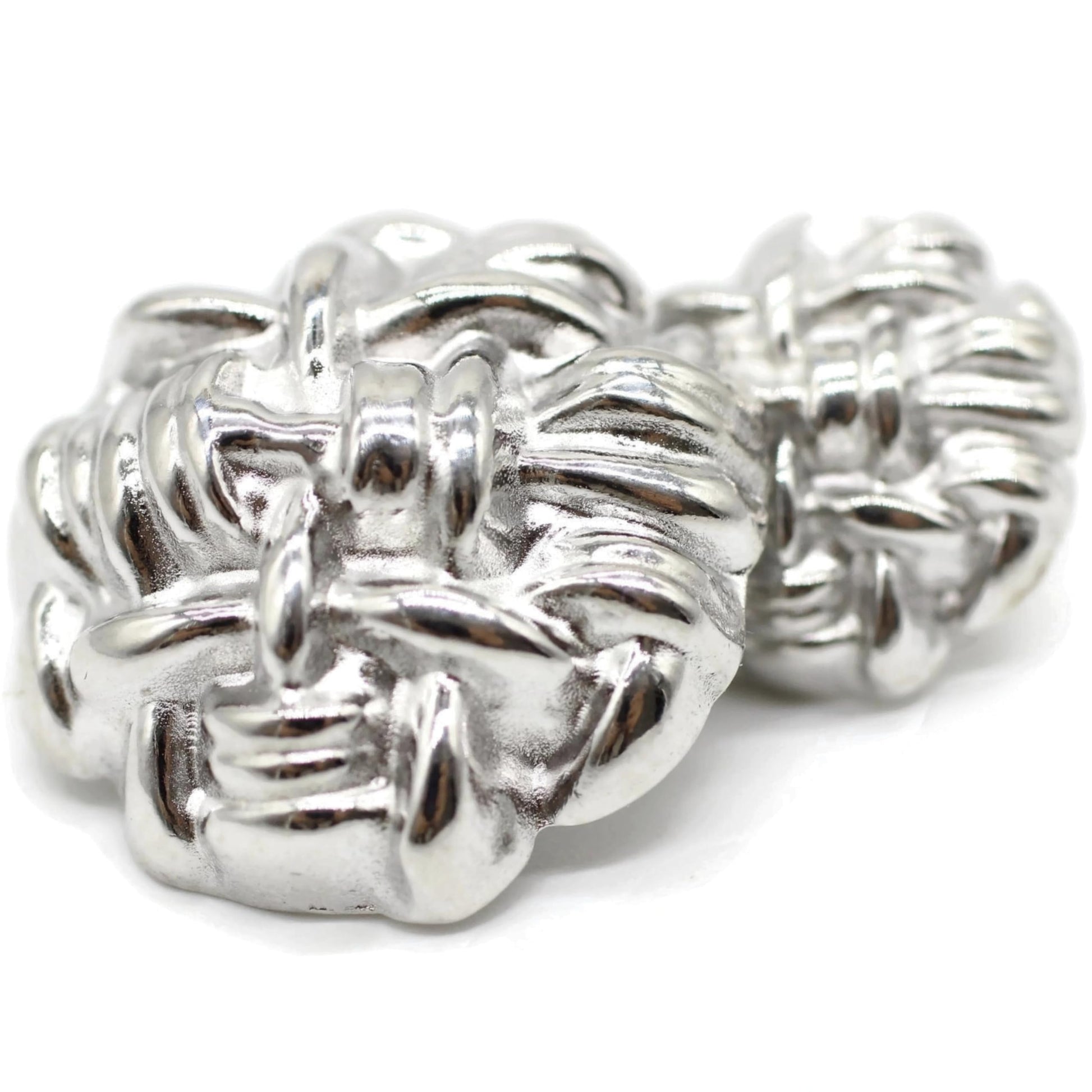 Wrinkle Silver Metal Shank Buttons - 12 Pcs - 2 Size Options - Luxury Wrinkle Round Wave Metal Shank Buttons for Men Women Blazer Coat Uniform Shirt Suit and Jacket Sewing Craft DIY B4242…