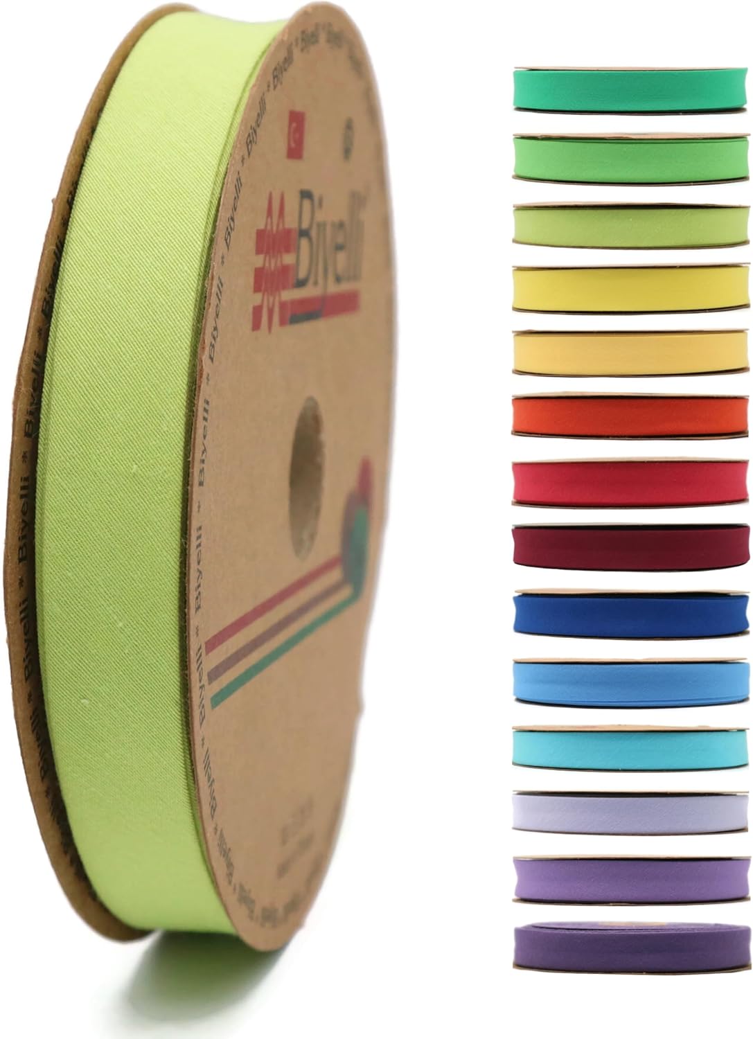 Cotton Fold Bias Tape - 3/4 Inches (20mm) Wide - 27 Yards - 65+ Colors - Single Fold Cotton Fold Bias Binding Tape for Sewing Clothing DIY (31. Green) D31