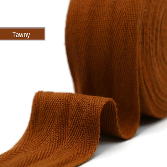 2" & 1.5" & 1.18'' & 1" Cotton Twill Tape - 10 Yards - 50+ Colors -%100 Natural Cotton 1 Inch 1.5 Inch 2 Inch Herringbone Bias Binding Cotton Tape Trim for Sewing Wrapping Craft DIY 10475 (Tawny)…