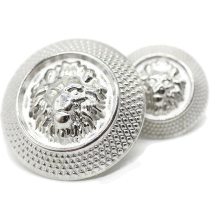 Gold Metal Shank Buttons - 12 Pcs - 2 Size Options - Luxury Kingdom Lion Round Metal Shank Buttons for Men Women Blazer Coat Uniform Shirt Suit and Jacket Sewing Craft DIY N0602