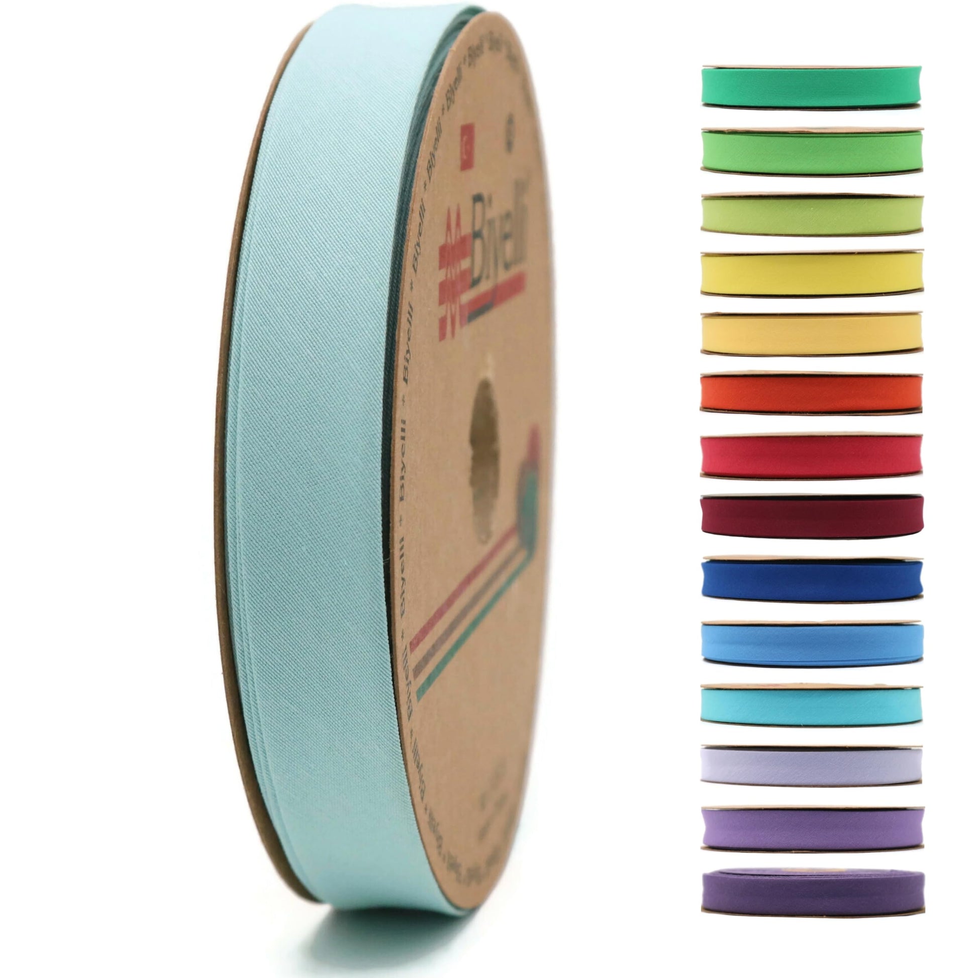 Cotton Fold Bias Tape - 3/4 Inches (20mm) Wide - 27 Yards - 65+ Colors - Single Fold Cotton Fold Bias Binding Tape for Sewing Clothing DIY (35. Dana Blue) D35