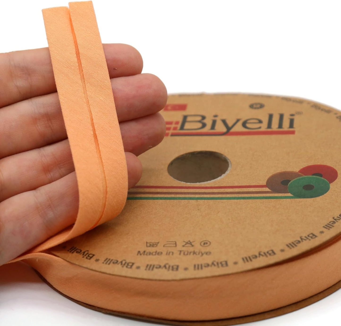 Cotton Fold Bias Tape - 3/4 Inches (20mm) Wide - 27 Yards - 65+ Colors - Single Fold Cotton Fold Bias Binding Tape for Sewing Clothing DIY (66. Flesh Rust) D66