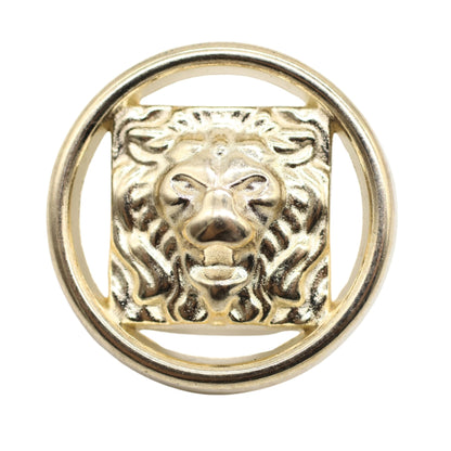 Lion Gold Metal Shank Buttons - 12 Pcs - 4 Size Options - Luxury Lion Round Wave Metal Shank Buttons for Men Women Blazer Coat Uniform Shirt Suit and Jacket Sewing Craft DIY LN4933…