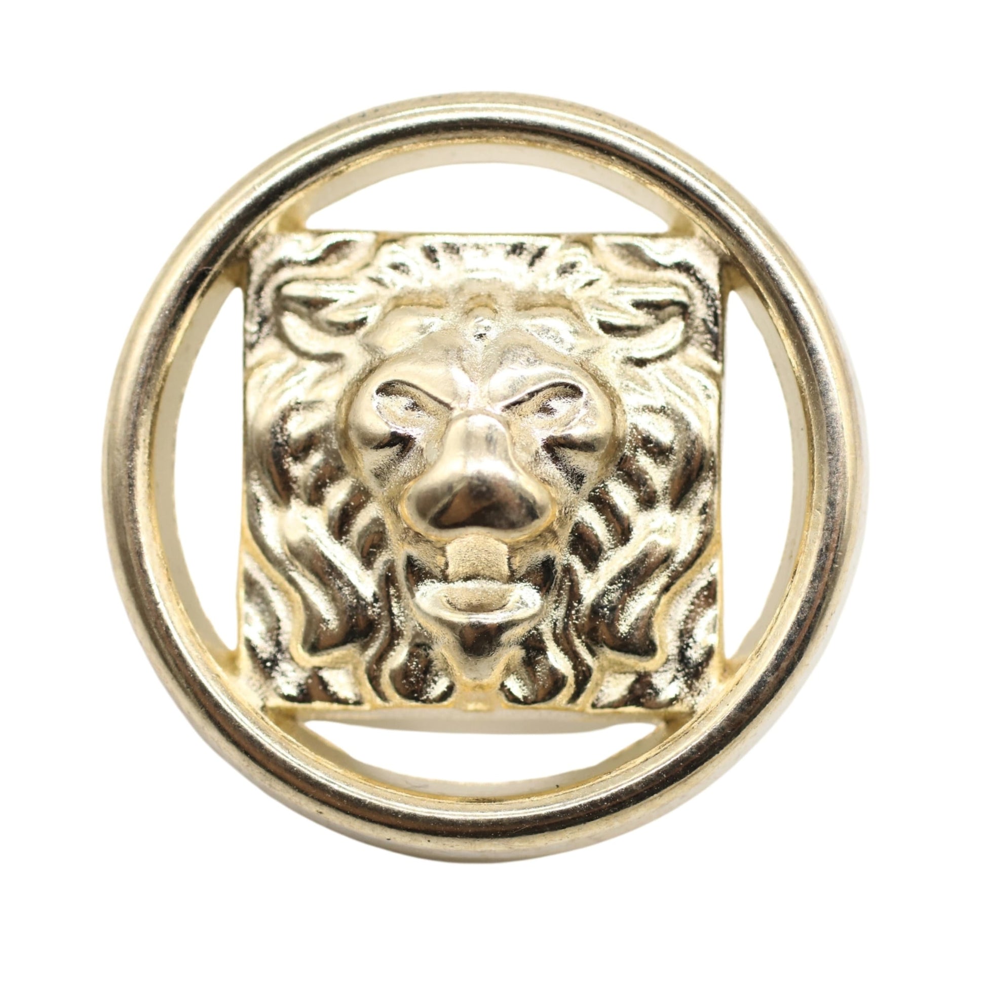 Lion Gold Metal Shank Buttons - 12 Pcs - 4 Size Options - Luxury Lion Round Wave Metal Shank Buttons for Men Women Blazer Coat Uniform Shirt Suit and Jacket Sewing Craft DIY LN4933…