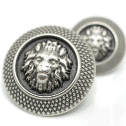 Gold Metal Shank Buttons - 12 Pcs - 2 Size Options - Luxury Kingdom Lion Round Metal Shank Buttons for Men Women Blazer Coat Uniform Shirt Suit and Jacket Sewing Craft DIY N0602