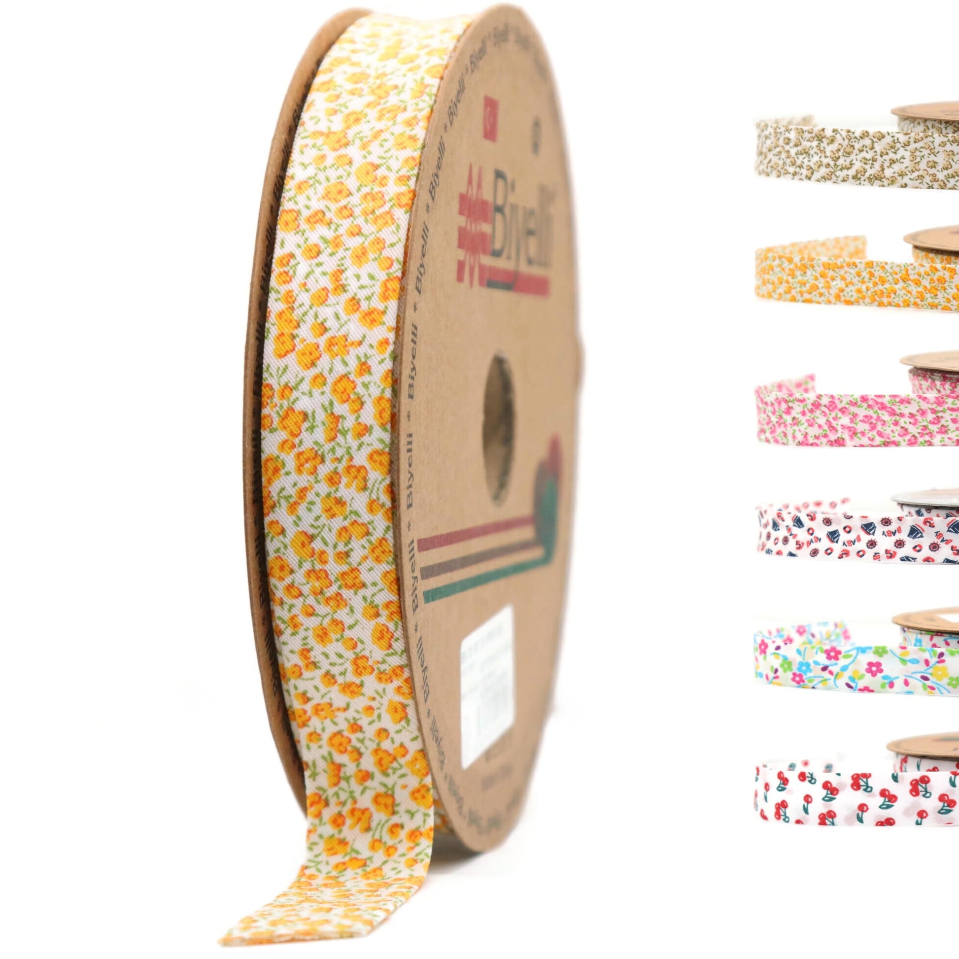 Cotton Fold Bias Binding Tape - 3/4 Inches (20mm) Wide - 27 Yards - Floral Single Fold Cotton Fold Bias Binding Tape for Sewing Clothing DIY Pink A2