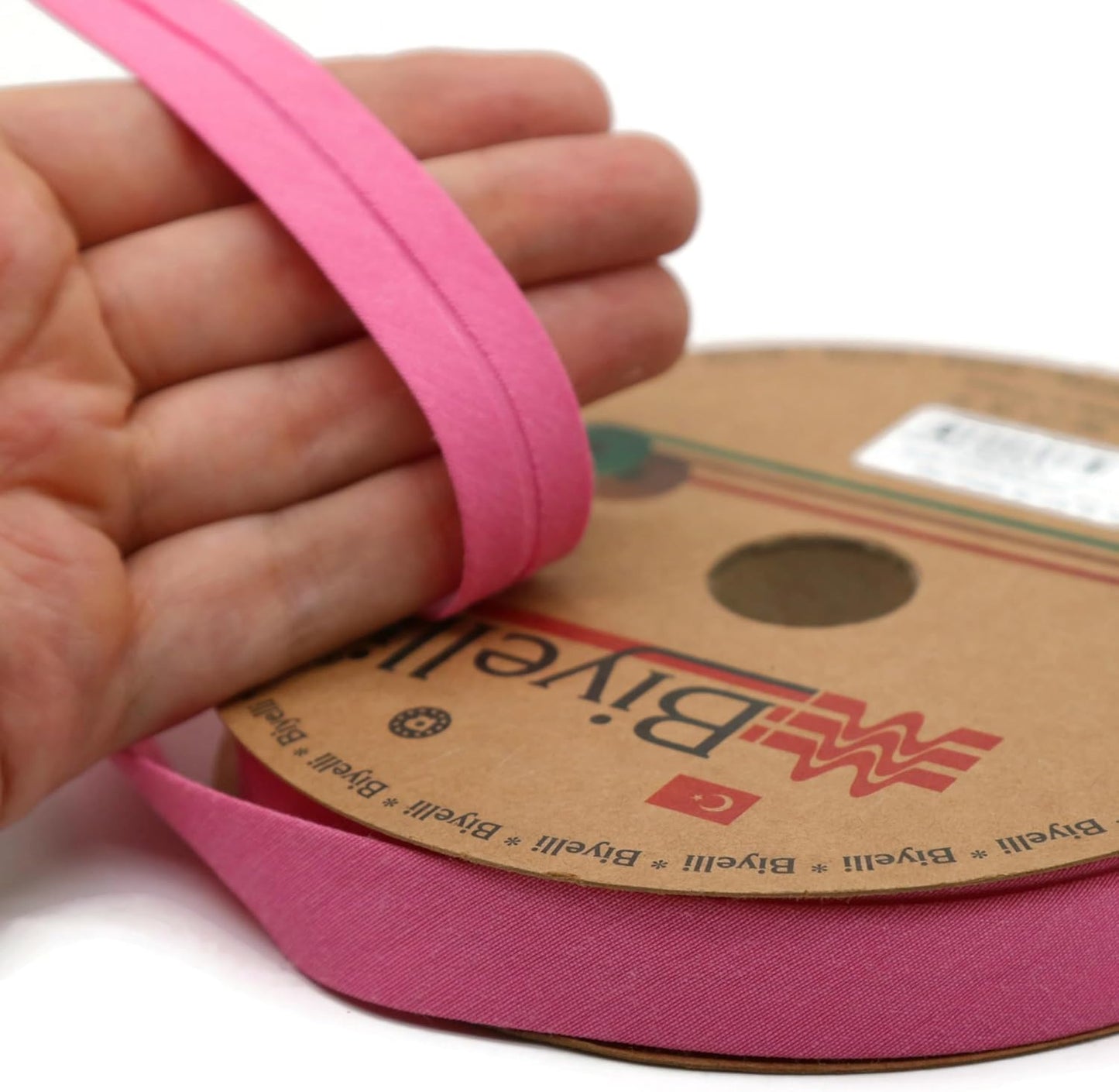 Cotton Fold Bias Tape - 3/4 Inches (20mm) Wide - 27 Yards - 65+ Colors - Single Fold Cotton Fold Bias Binding Tape for Sewing Clothing DIY (62. Hot Pink) D62