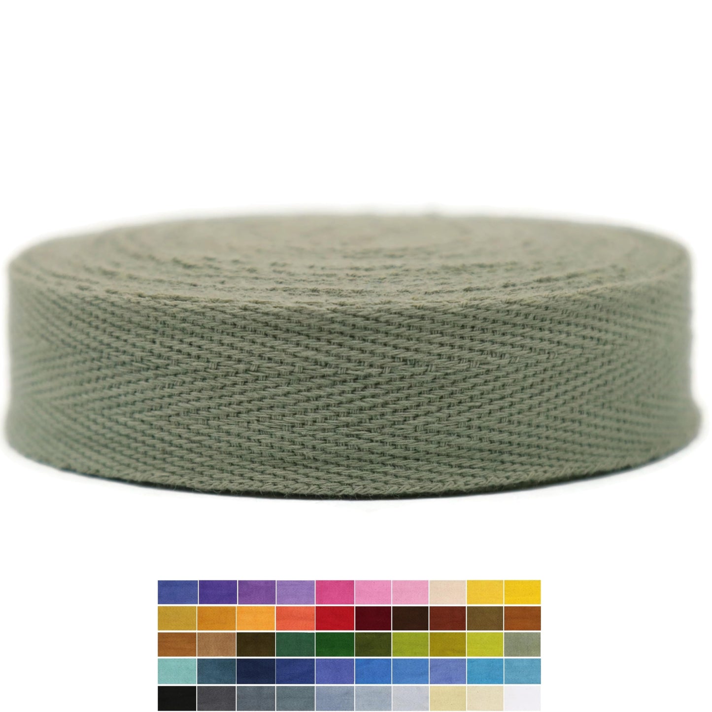 Cotton Twill Tape 1" & 1.5" & 2" - 10 Yards - 50+ Colors -%100 Natural Cotton 1 Inch 1.5 Inch 2 Inch Herringbone Bias Binding Cotton Tape Trim for Sewing Wrapping Craft DIY Black 10514