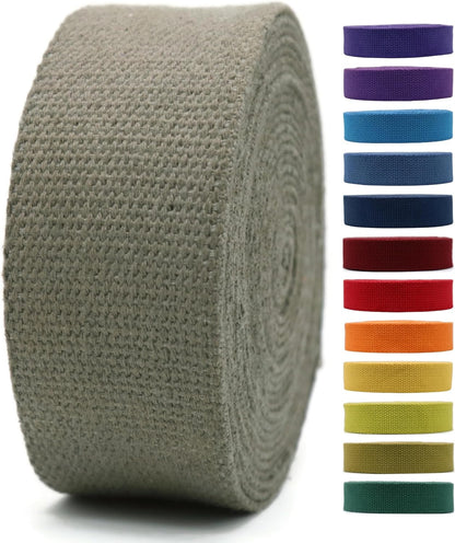 Cotton Webbing 2" & 1.5'' & 1" - 5 Yards - 50+ Colors -%100 Natural Cotton - Turkish Woven - 1 Inch 1.5 Inch 2 Inch MutedSage Canvas Webbing for Sewing Straps Bags Climbing Indoors Craft DIY 11285…