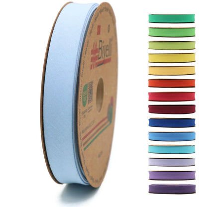 Cotton Fold Bias Tape - 3/4 Inches (20mm) Wide - 27 Yards - 65+ Colors - Single Fold Cotton Fold Bias Binding Tape for Sewing Clothing DIY (64. Arctic Blue) D64