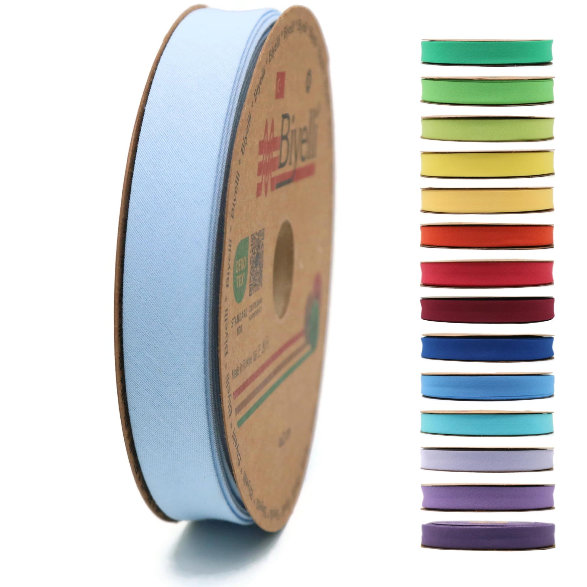Cotton Fold Bias Tape - 3/4 Inches (20mm) Wide - 27 Yards - 65+ Colors - Single Fold Cotton Fold Bias Binding Tape for Sewing Clothing DIY (31. Green) D31