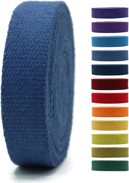 Cotton Webbing 2" &amp; 1.5'' &amp; 1" - 5 Yards - 50+ Colors -100% Natural Cotton - Turkish Woven - Heavy 1 Inch 1.5 Inch 2 Inch Canvas Webbing for Sewing Straps Bags Climbing Indoors Craft DIY 11415…