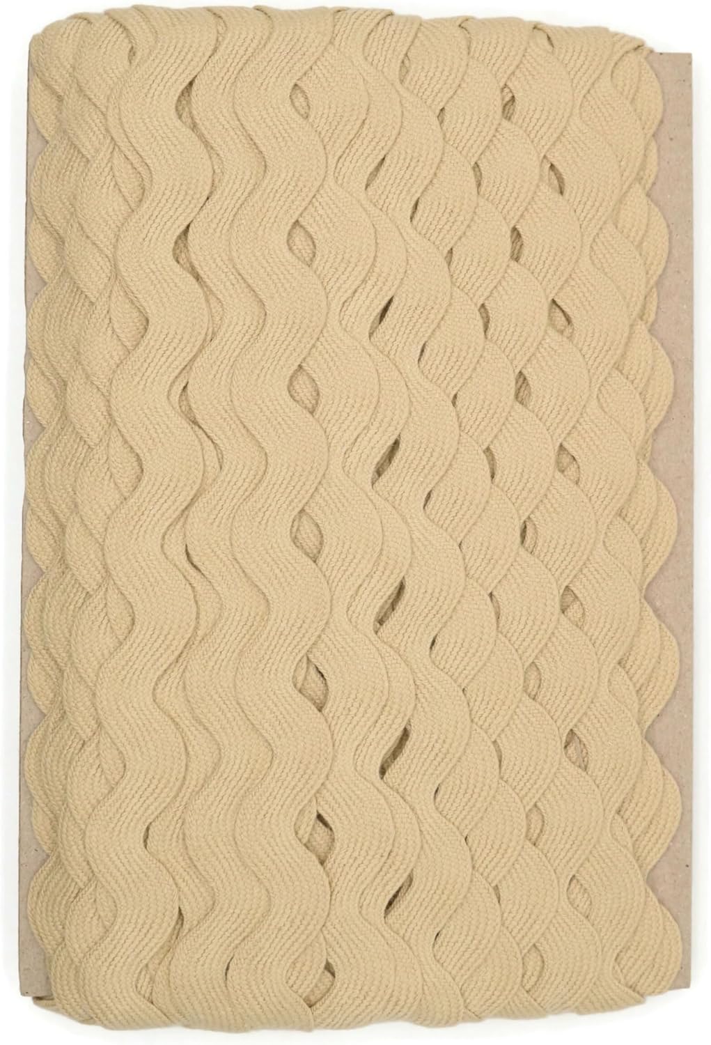 Cotton RIC Rac Trim - 3/4 Inch - 27 Yards - Wave Bending Fringe Trim Cotton Lace Ribbon RIC Rac Trim for Sewing Clothes Gift Wrapping Home Party Decoration CTR0214, Mink