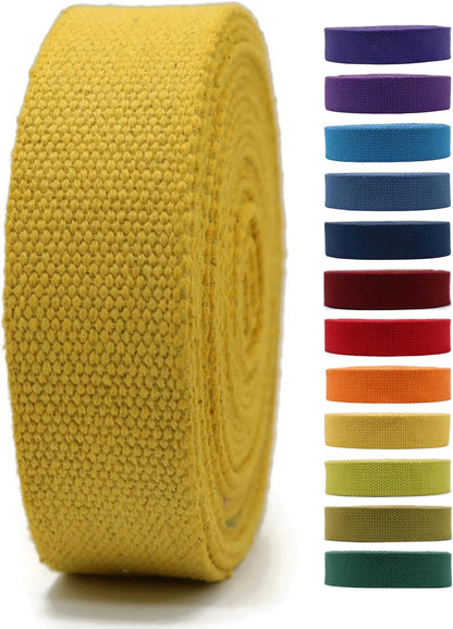 2" &amp; 1.5'' &amp; 1" Cotton Webbing - 5 Yards - 50+ Colors -100% Natural Cotton - Turkish Woven - Heavy Duty 1 Inch 1.5 Inch 2 Inch Webbing for Sewing Straps Bag Climbing Indoors Craft DIY 11115…