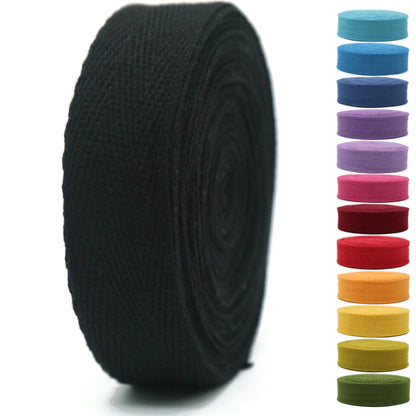 2" & 1.5" & 1.18'' & 1" Cotton Twill Tape - 10 Yards - 50+ Colors -%100 Natural Cotton 1 Inch 1.5 Inch 2 Inch Herringbone Bias Binding Cotton Tape Trim for Sewing Wrapping Craft DIY 10435 (Dark Blue)…
